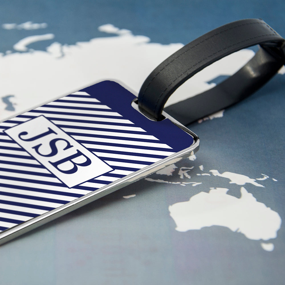 Gentlemen's Nautical Monogrammed Luggage Tag