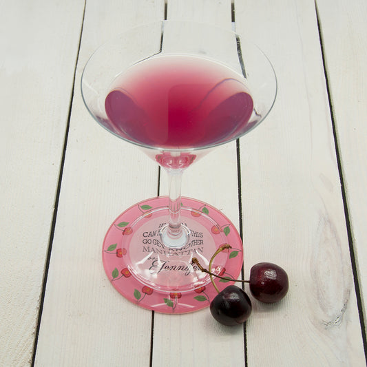 Get Me A Cocktail! Round Glass Coaster 