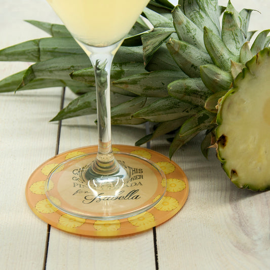 Get Me A Cocktail! Round Glass Coaster 