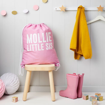Girl's Personalised Sister Gym Bag
