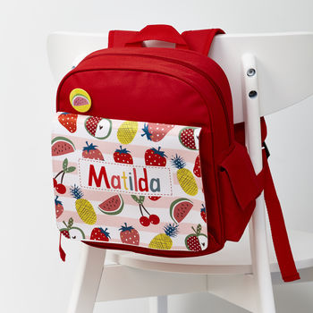 Personalised Fruit Patterned Rucksack