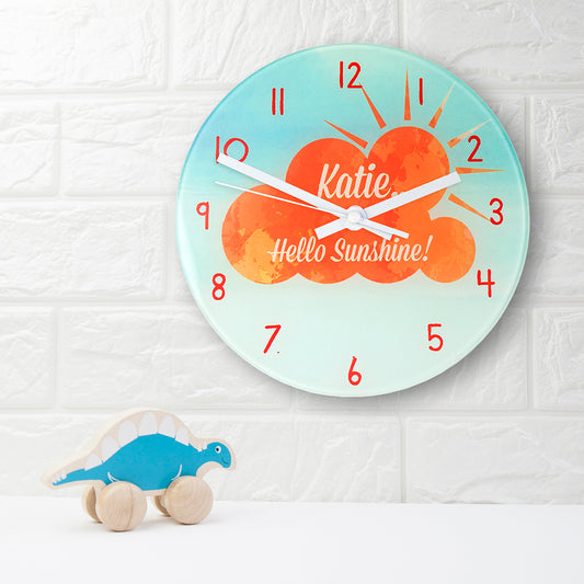 Hello Sunshine Personalised Wall Clock 