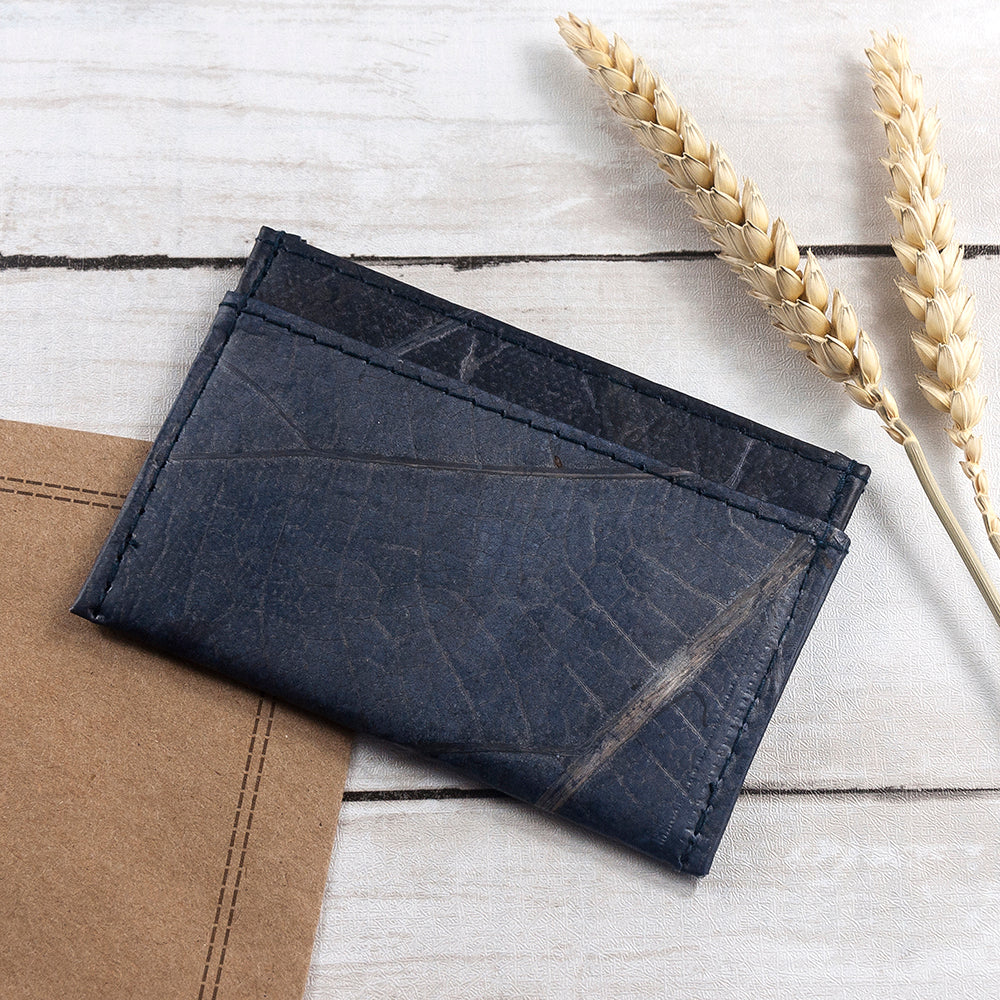 Leaf Leather Minimalist Card Holder 