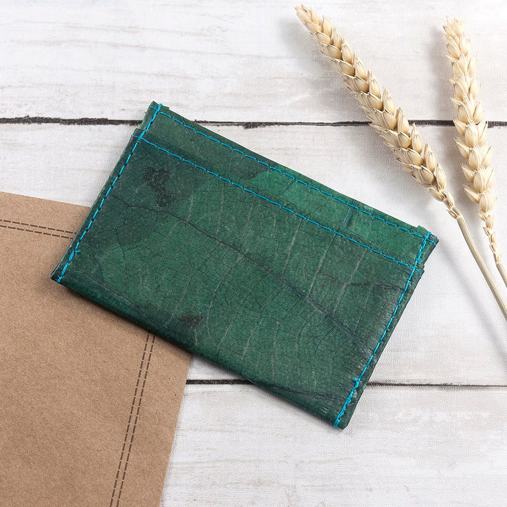 Leaf Leather Minimalist Card Holder 