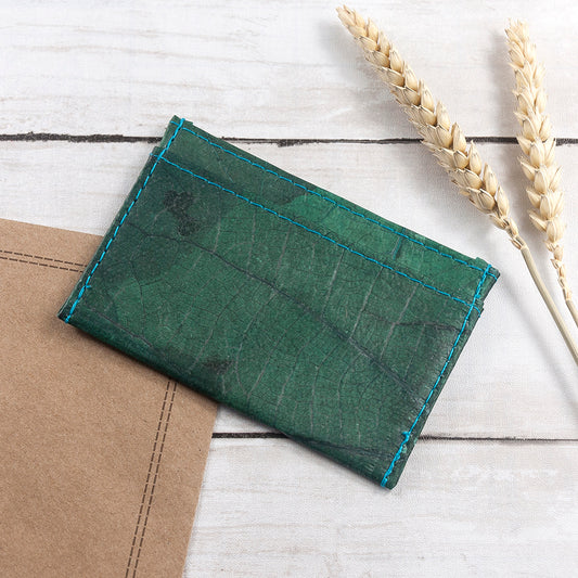 Leaf Leather Minimalist Card Holder 