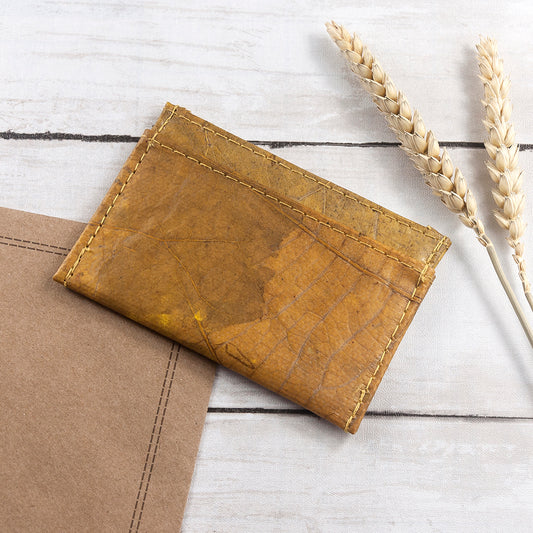 Leaf Leather Minimalist Card Holder 