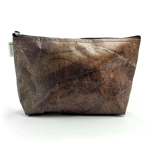 Leaf Leather Small Make Up Bag