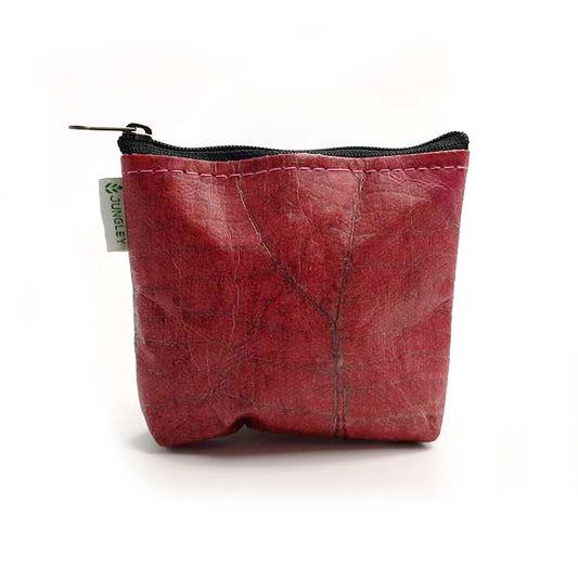Leaf Leather Straight Edge Coin Bag