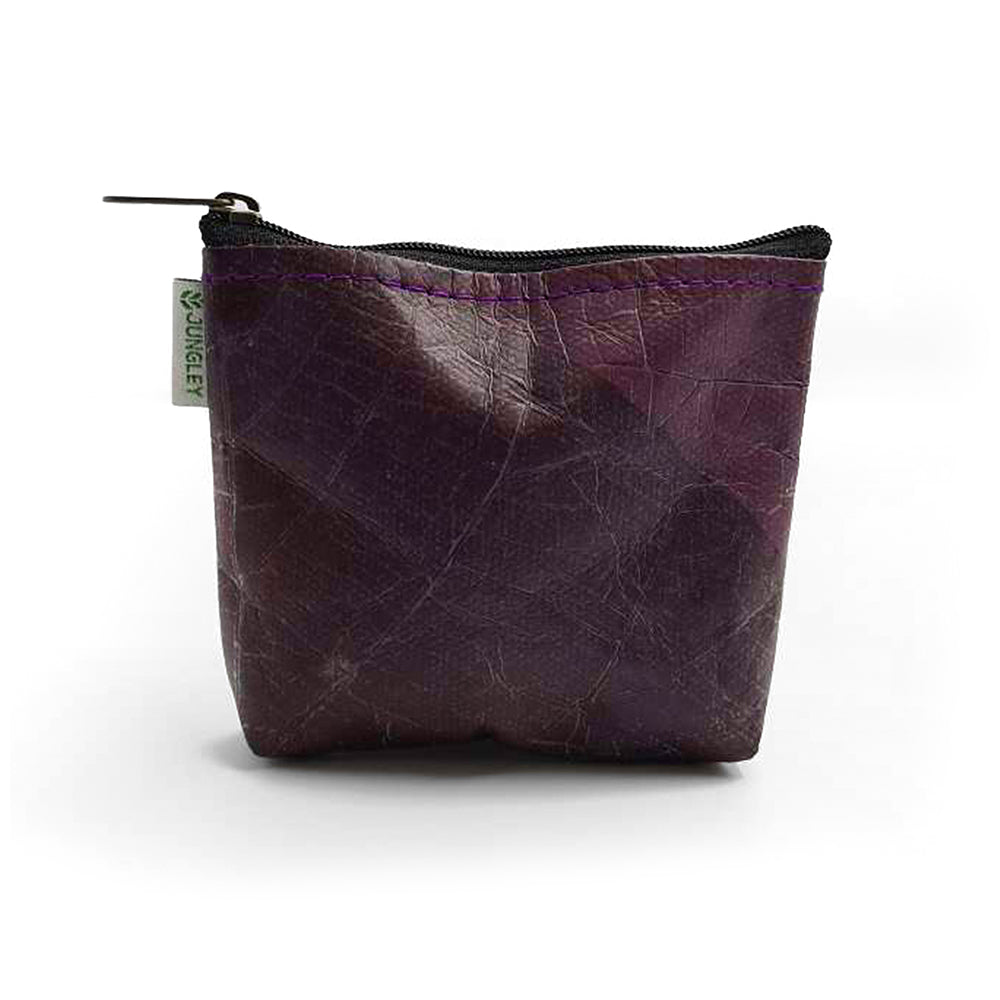 Leaf Leather Straight Edge Coin Bag