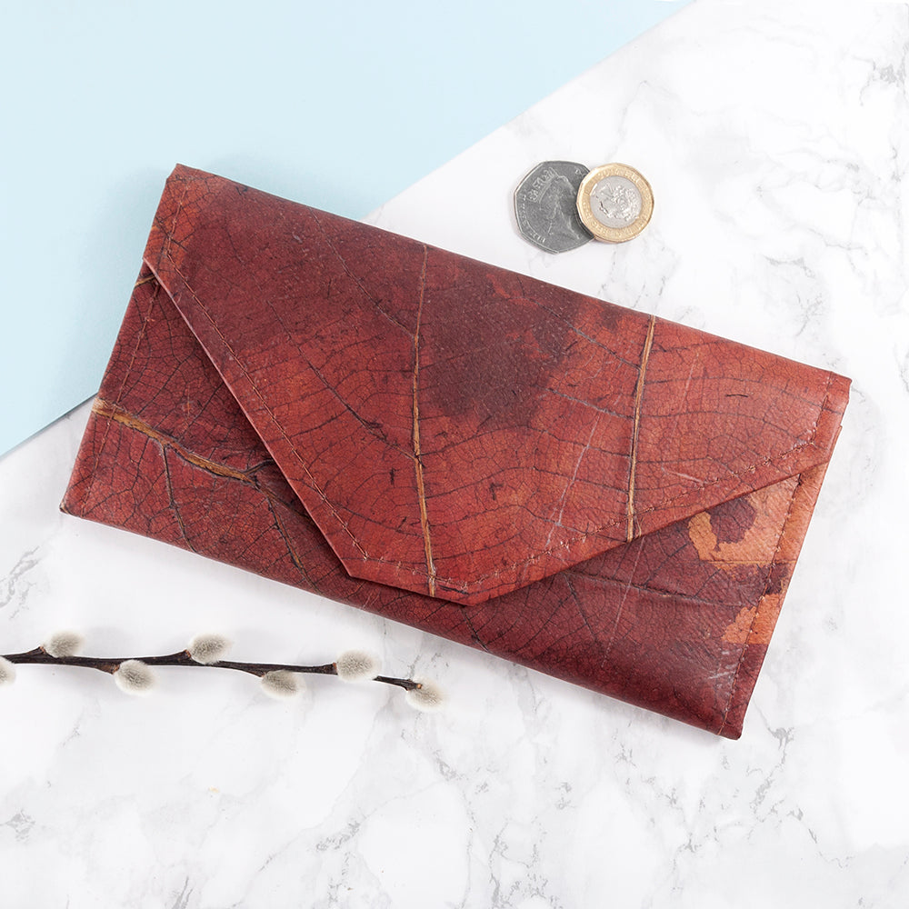 Leaf Leather Women's Envelope Wallet
