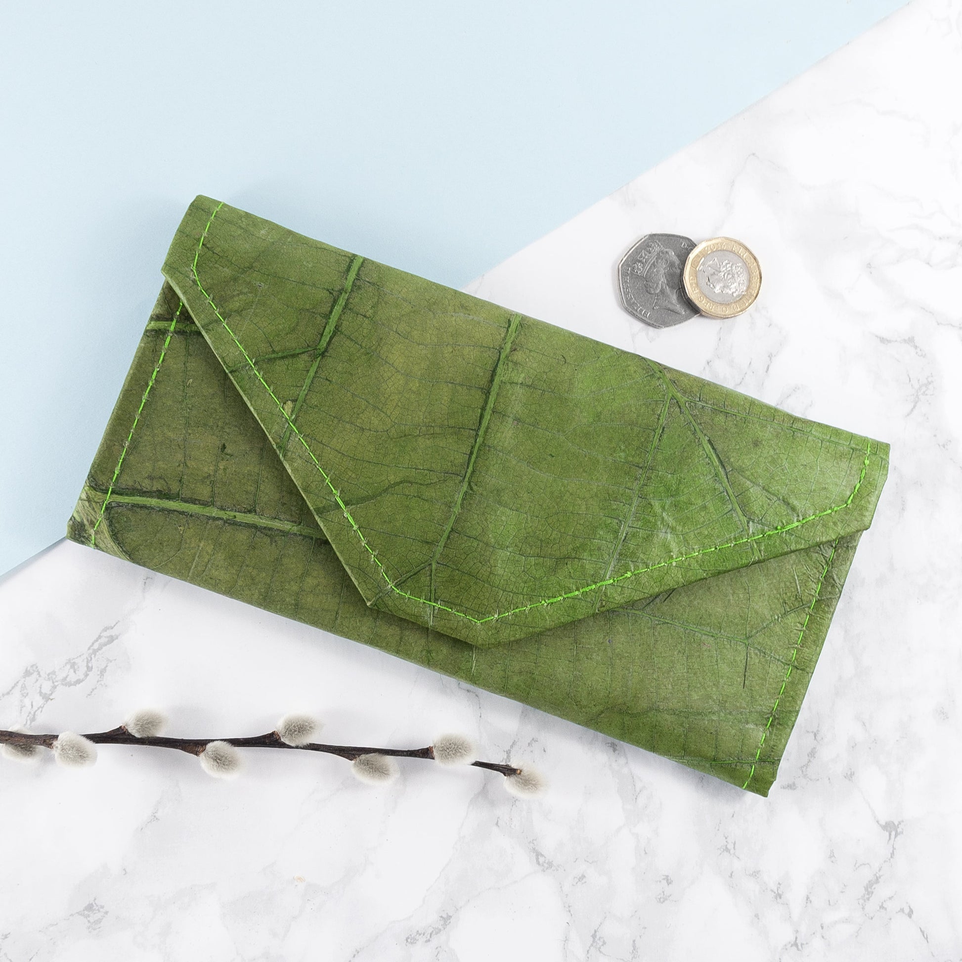Leaf Leather Women's Envelope Wallet