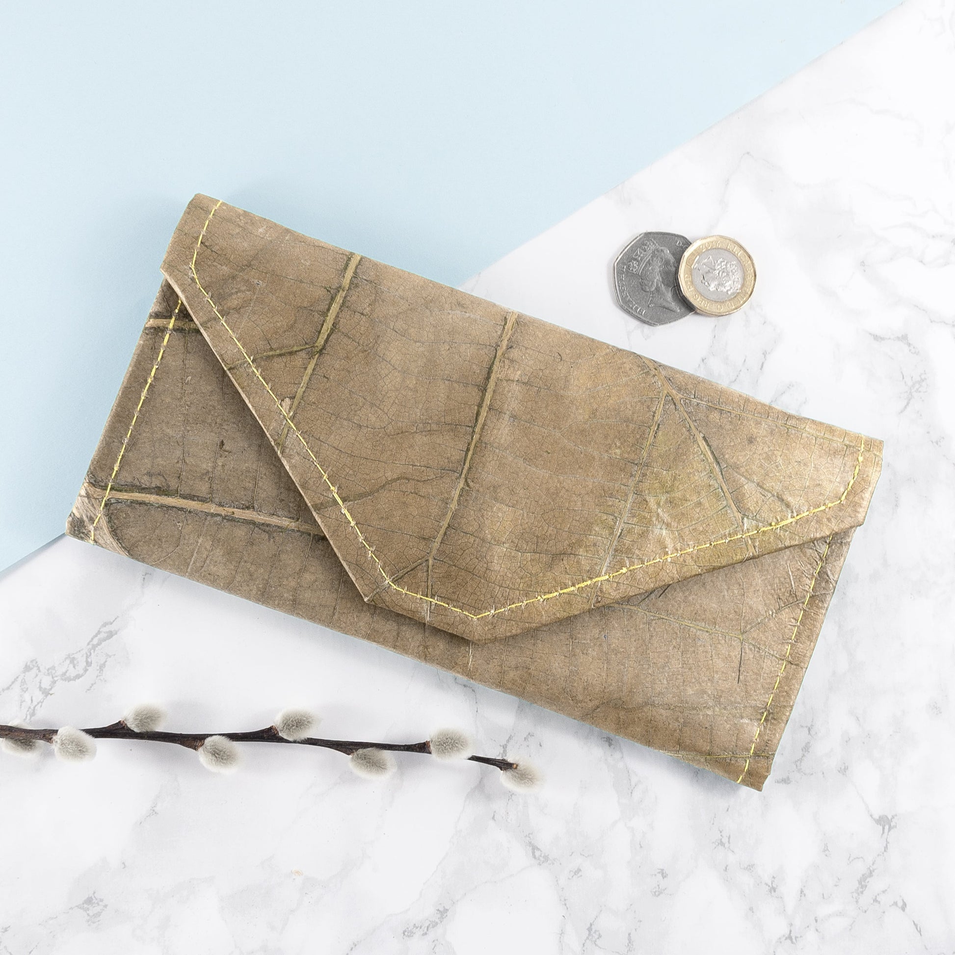 Leaf Leather Women's Envelope Wallet