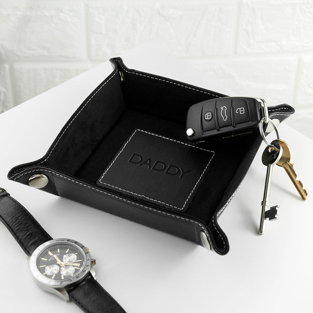 Luxury Black Personalised Valet Tray