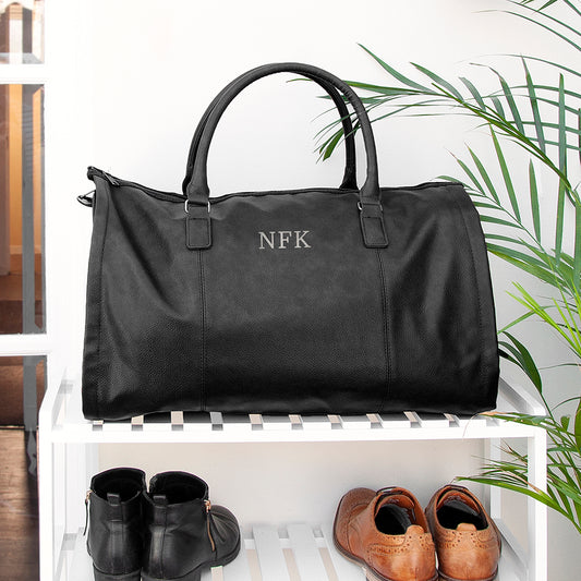 Monogrammed Vegan Leather Business Garment Bag