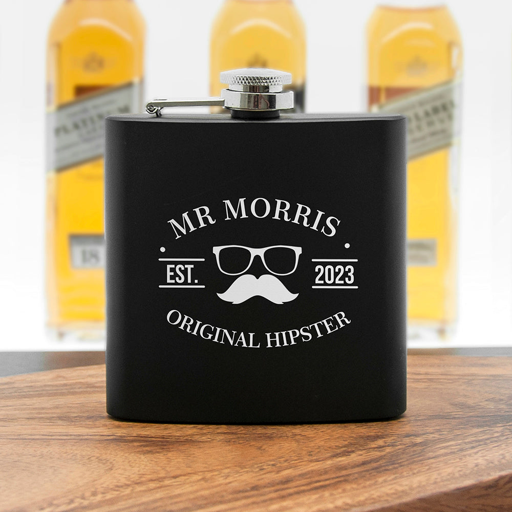 Original Hipster's Black Hip Flask