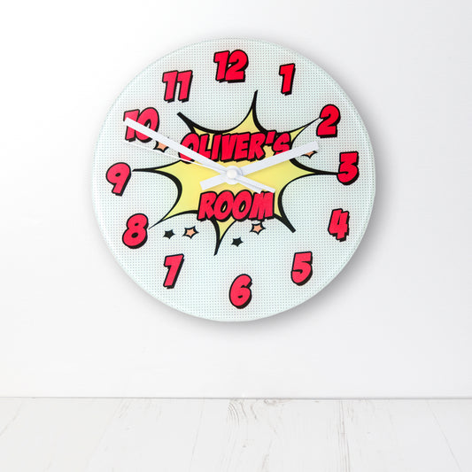 Pow! Personalised Comic Wall Clock 