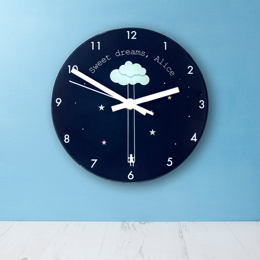 Sweet Dreams Little One Personalised Wall Clock 