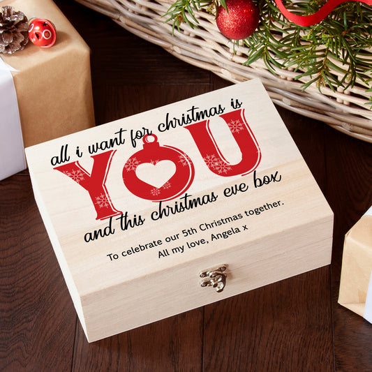 Personalised Romantic Couples Christmas Eve Box