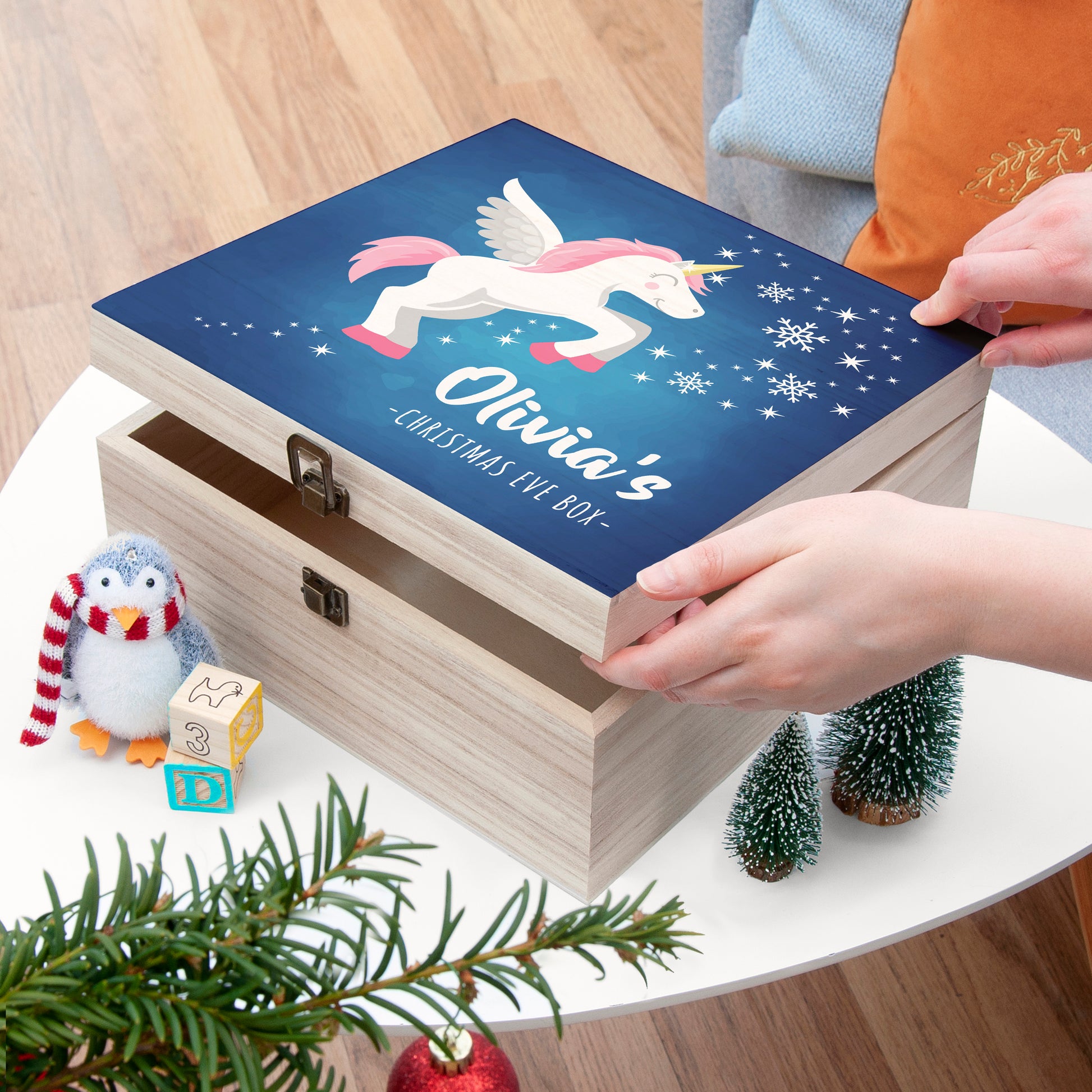Personalised Baby Unicorn Christmas Eve Box