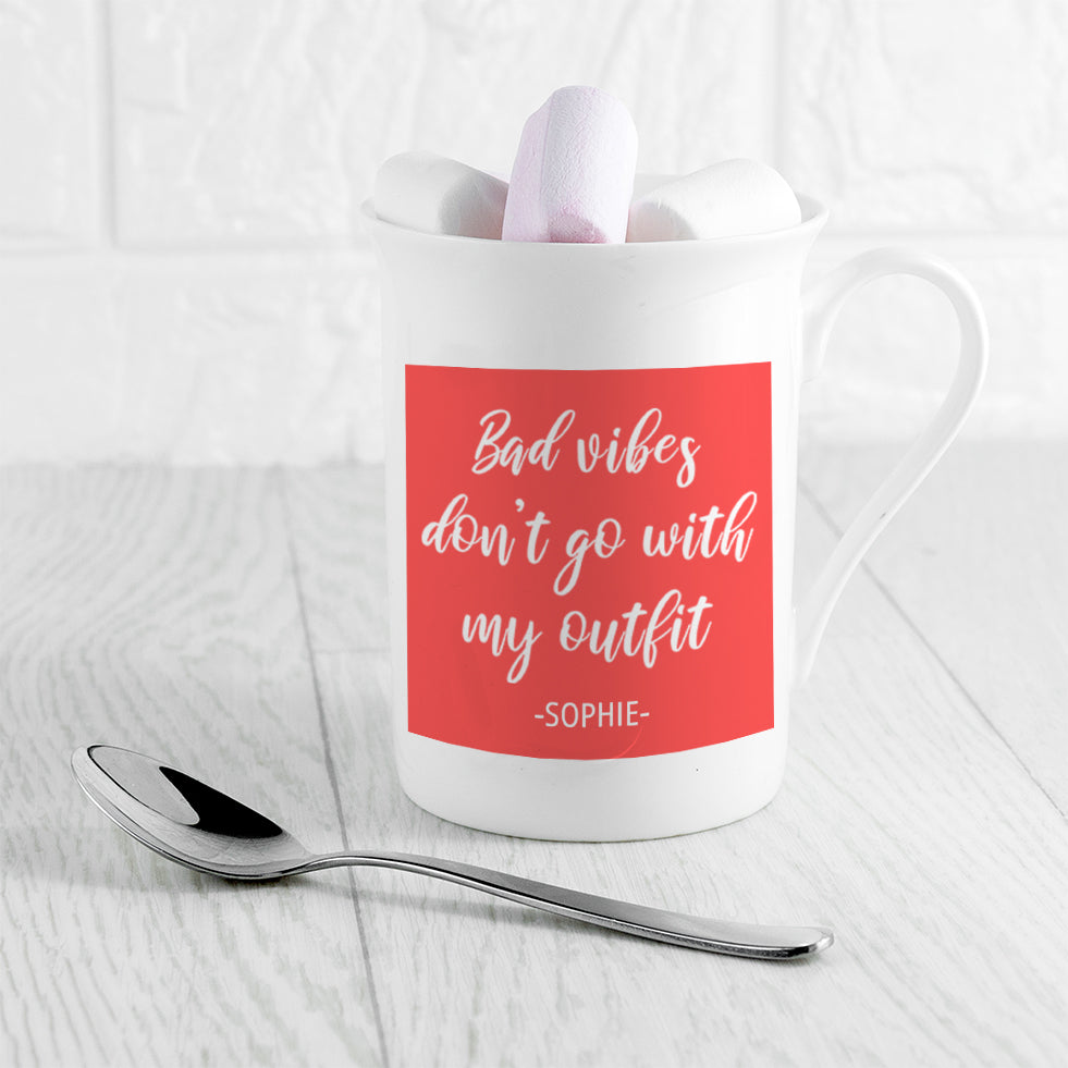 No Bad Vibes Bone China Mug