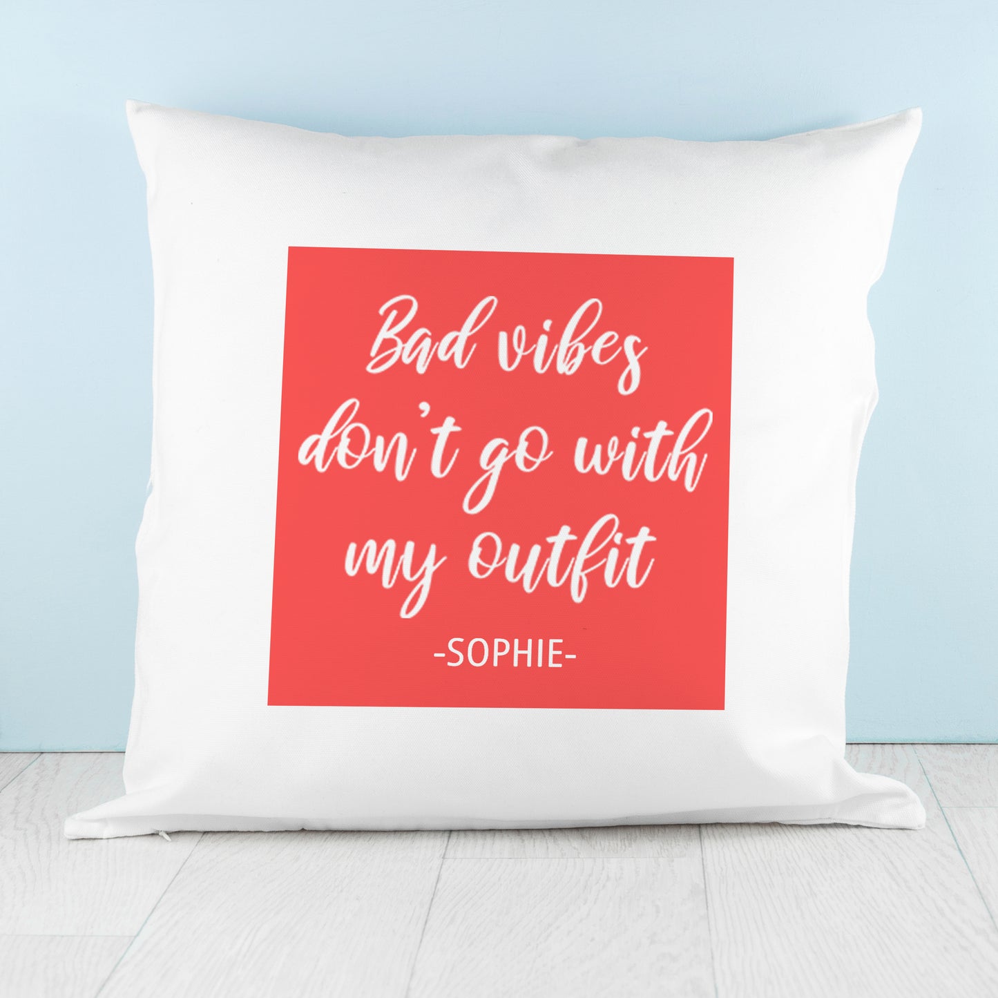 No Bad Vibes Cushion Cover