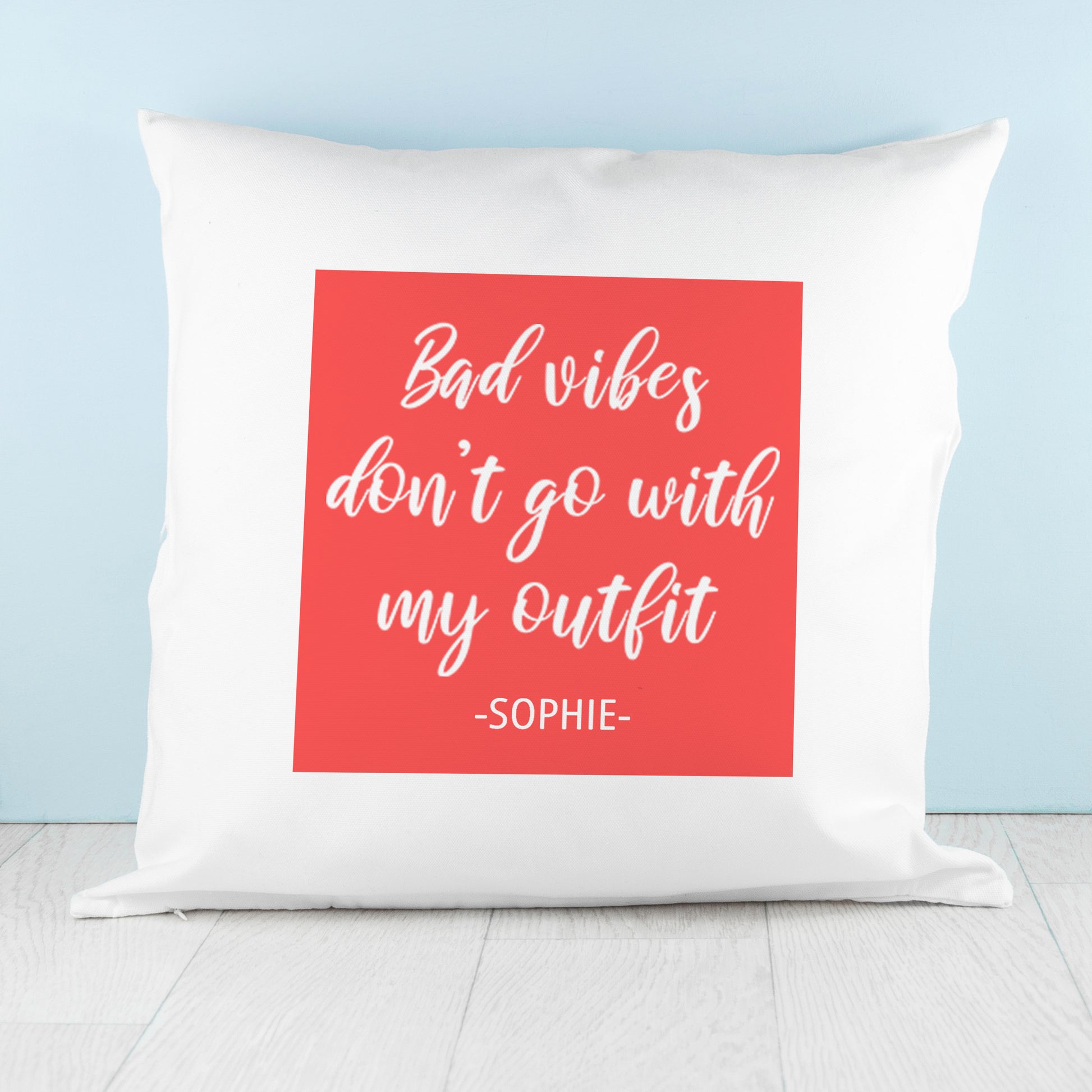 No Bad Vibes Cushion Cover