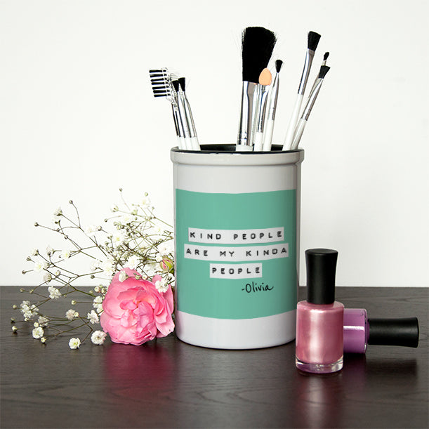 Kind People (Green) Brush Holder
