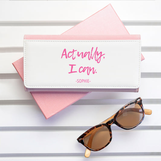 Actually I Can Handwritten Pink Wallet