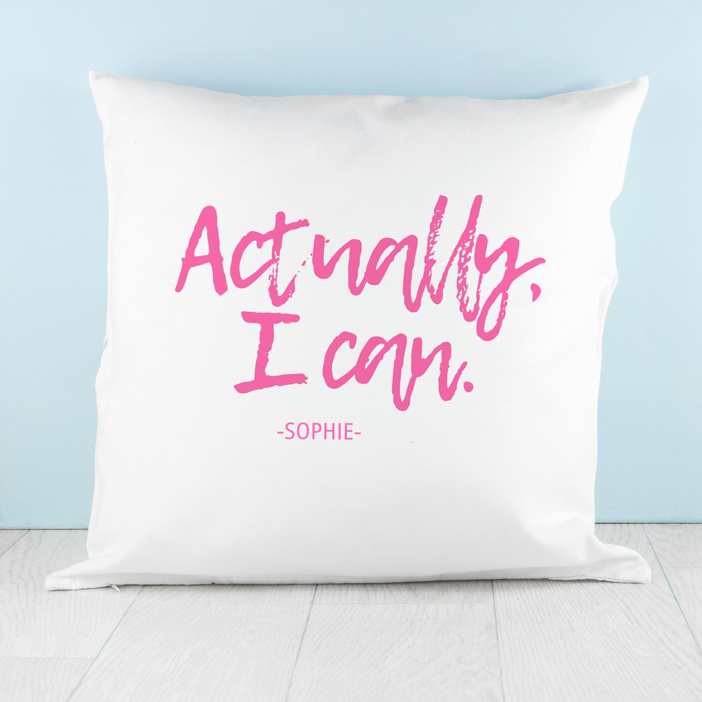 Actually I Can Handwritten Cushion Cover