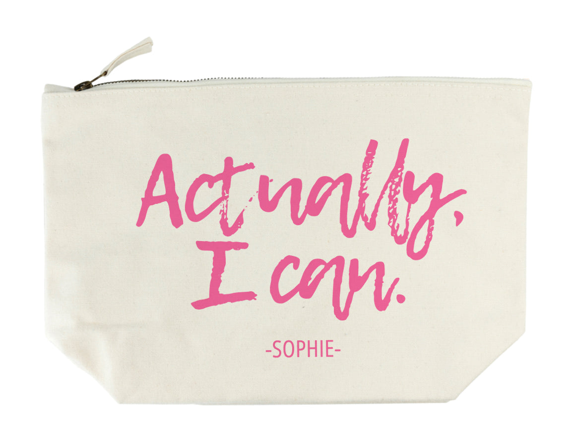 Actually I Can Handwritten Wash Bag