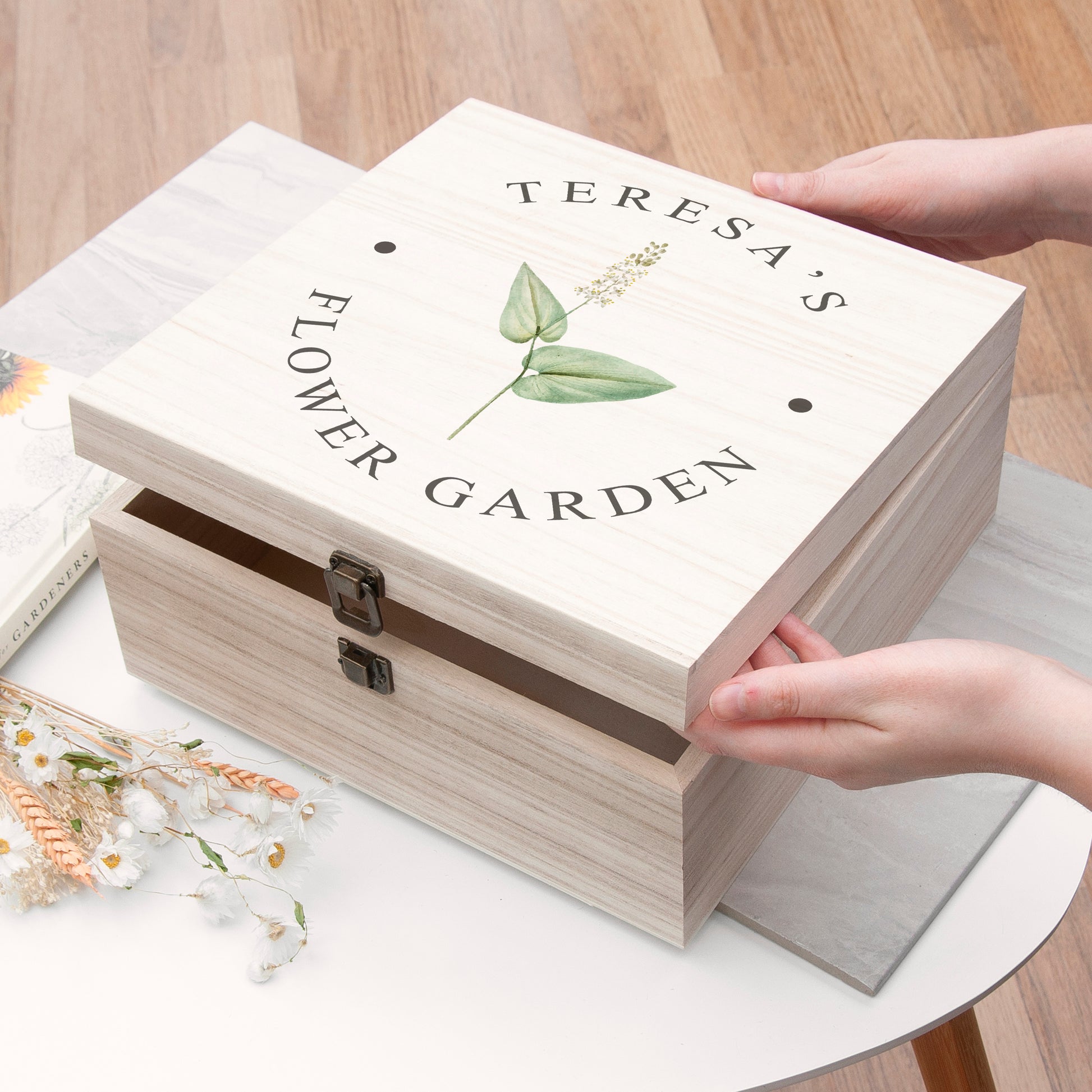 Personalised Flower Garden Accessories Box
