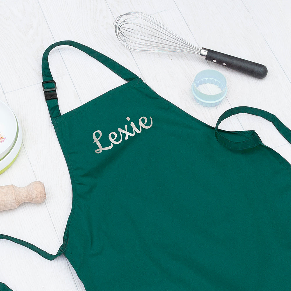 Personalised Children's Green Waterproof Apron