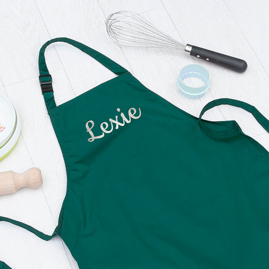 Personalised Children's Green Waterproof Apron
