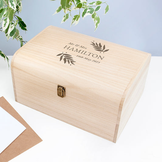 Personalised Wedding Date Keepsake Chest