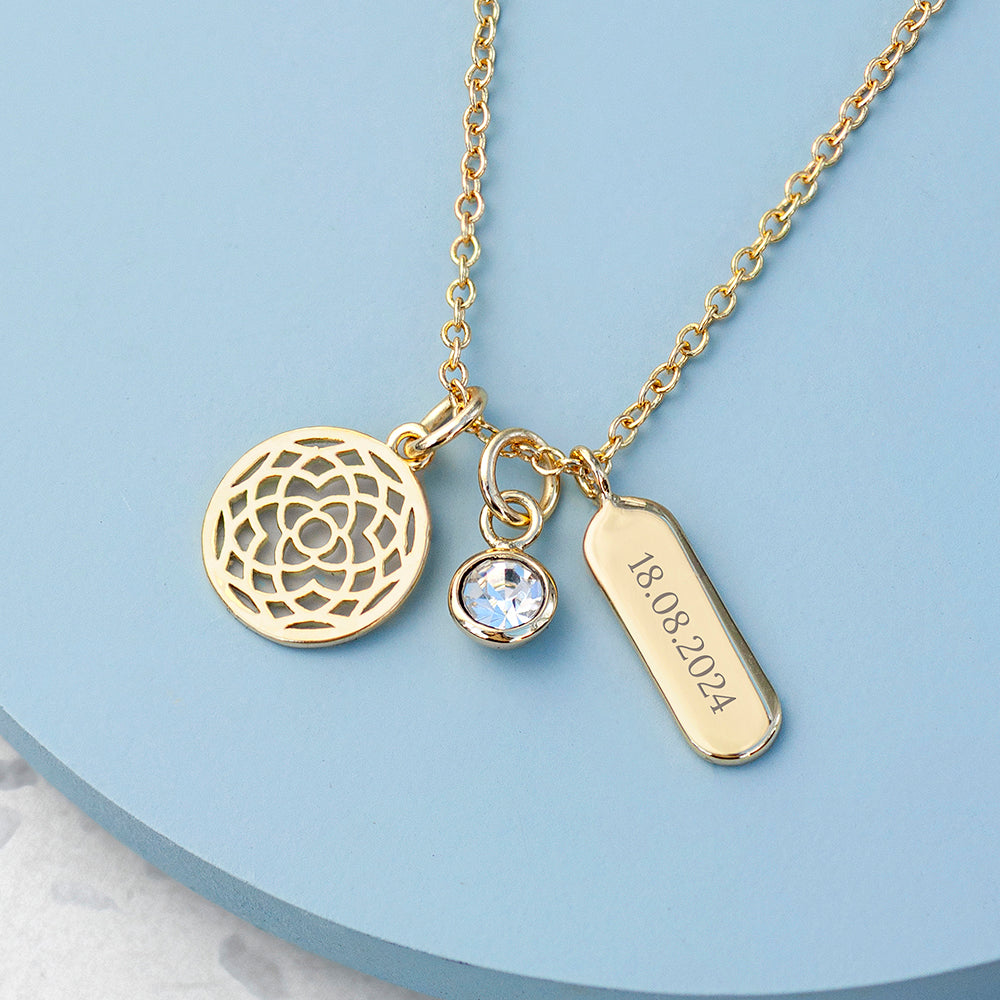 Personalised Mandala Charms Necklace