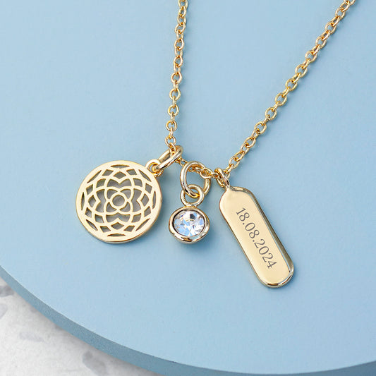 Personalised Mandala Charms Necklace