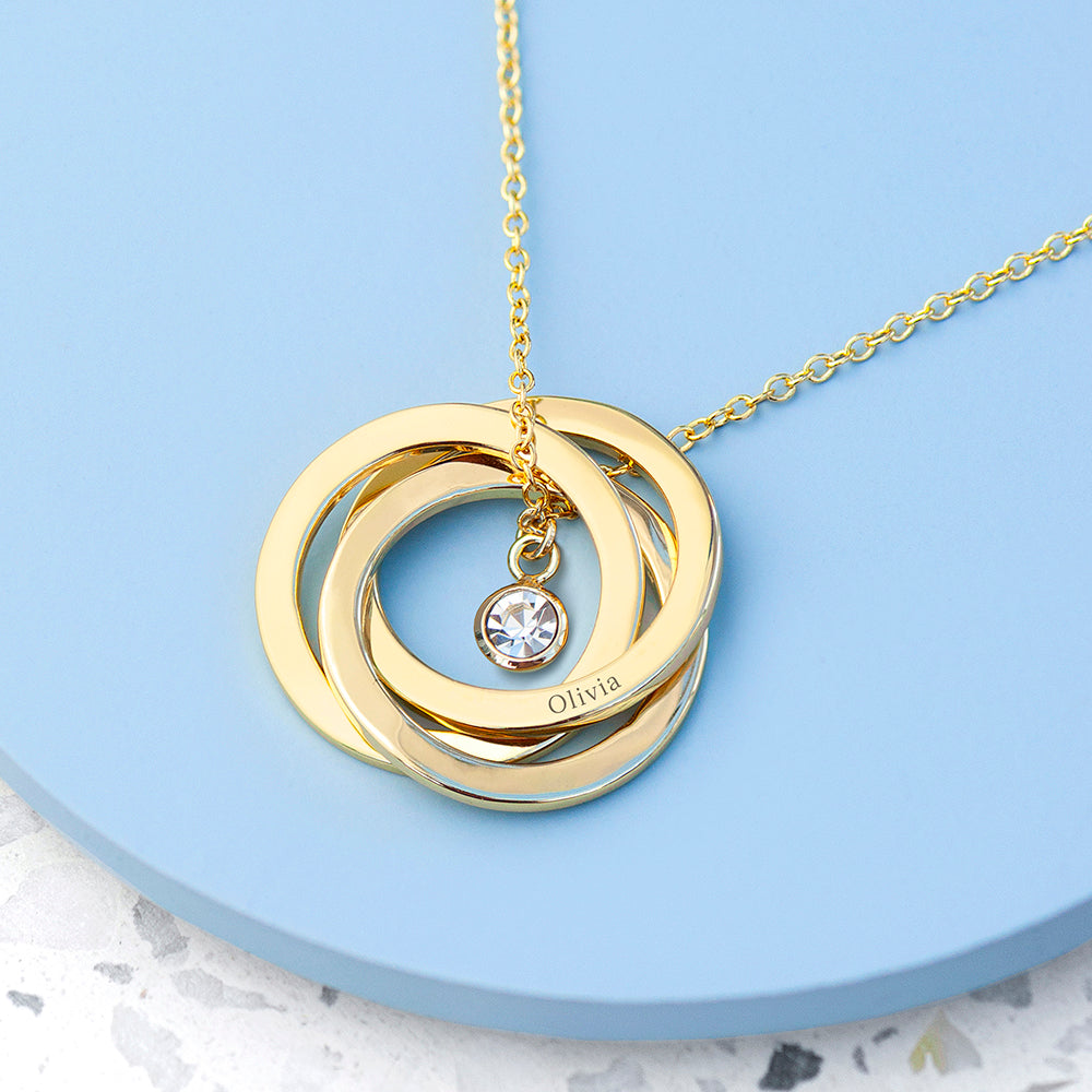 Personalised Russian Ring Necklace
