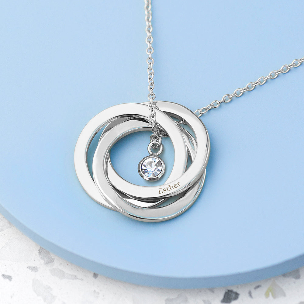 Personalised Russian Ring Necklace