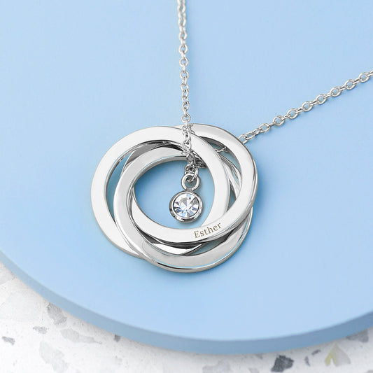 Personalised Russian Ring Necklace