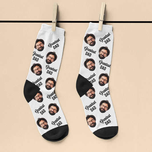 Personalised Greatest Dad Photo Socks