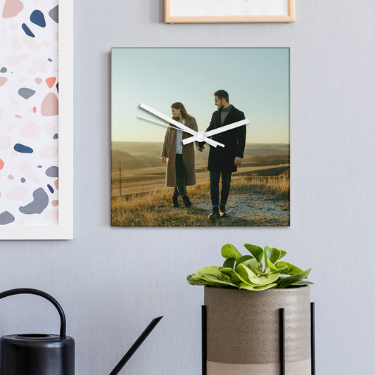 Personalised Photo Glass Square Wall Clock