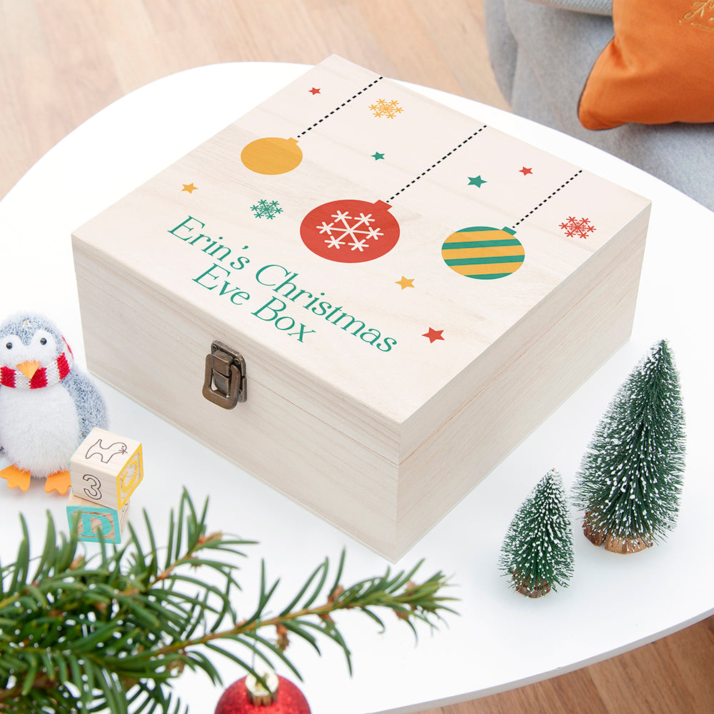 Personalised Bauble Christmas Eve Box - Medium