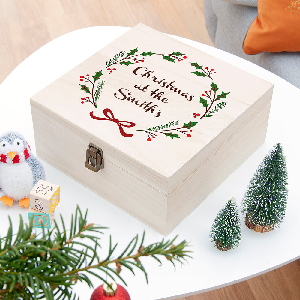 Personalised Jolly Holly Christmas Eve Box - Medium