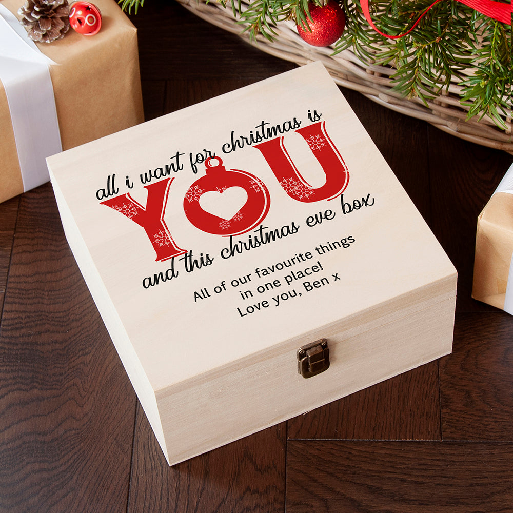 Personalised Romantic Couples Christmas Eve Box - Medium
