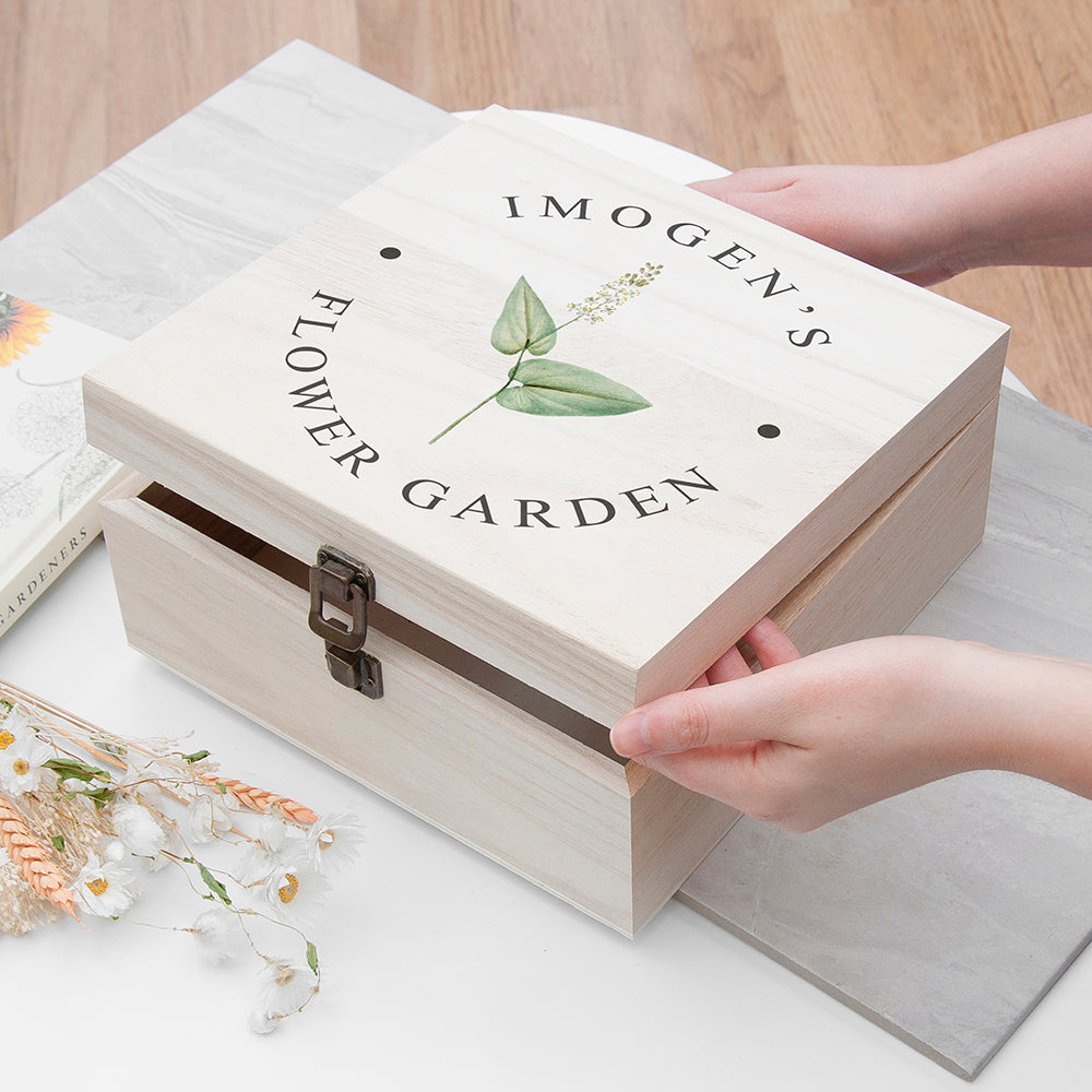 Personalised Flower Garden Accessories Box - Medium