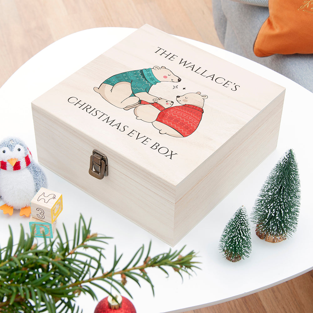 Personalised Polar Bear Christmas Box - Medium