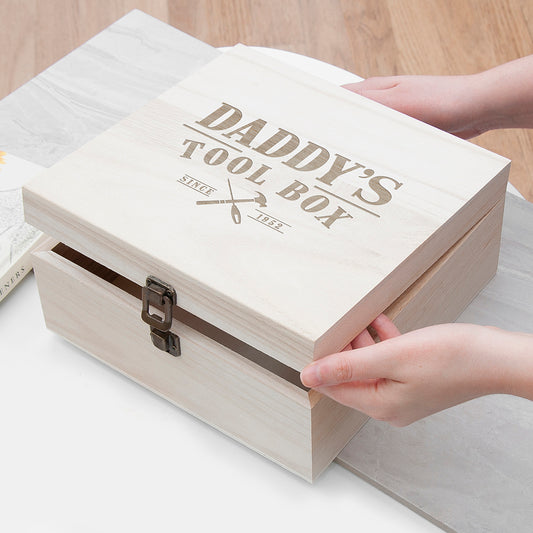 Personalised Wooden Tool Box - Medium