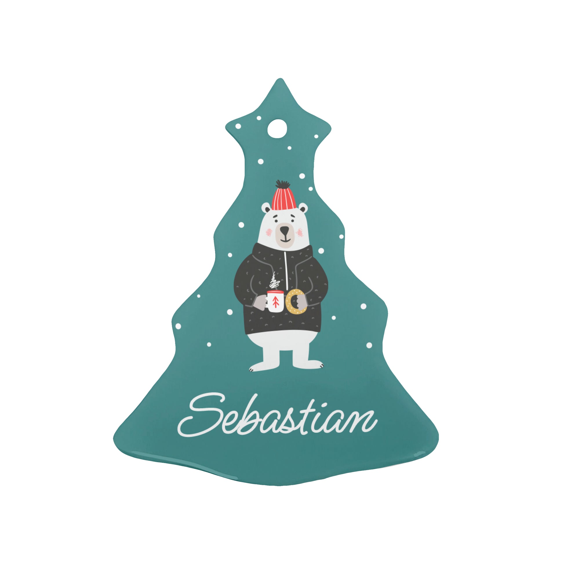 Personalised Polar Bear Christmas Decoration