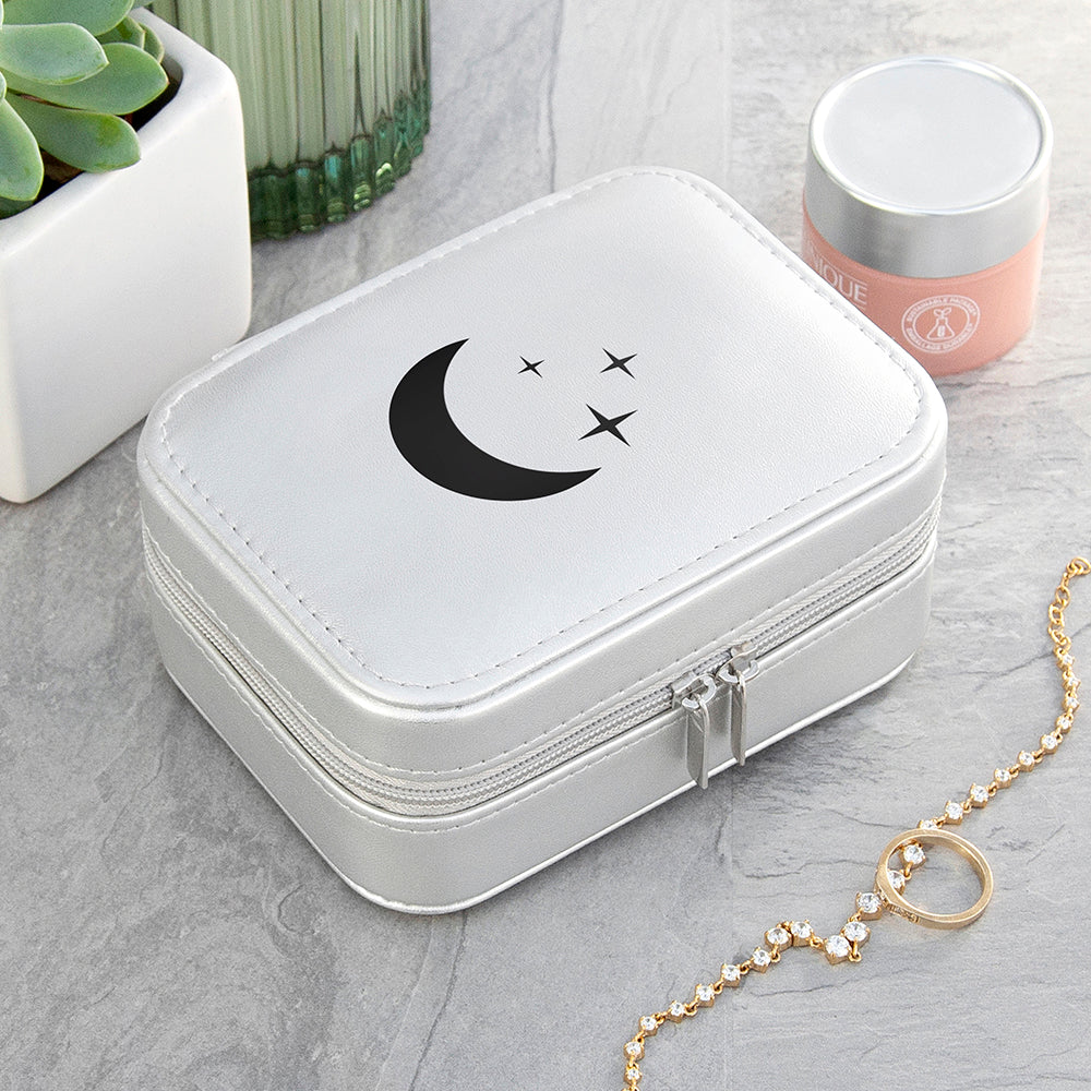 Silver Moon and Stars Jewellery Case