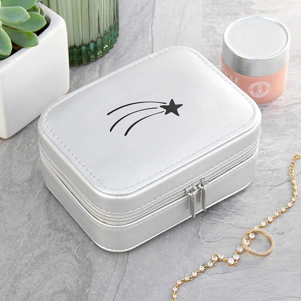 Customisable Silver Shooting Star Jewellery Case